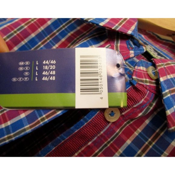 Crivit Outdoor Ladies' Performance Top - Large (Eur L 44/46) Blue Plaid NewWTags - Picture 8 of 10